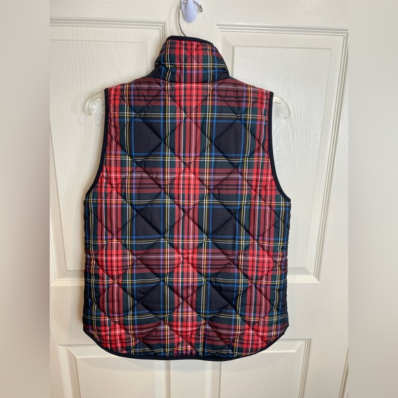 J crew Stewart tartan Plaid Quilted Vest with Pockets - Picture 4 of 13